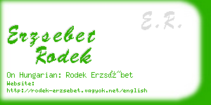 erzsebet rodek business card